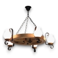 Brilagi - Подвесная люстра на цепи ROATA 5xE14/40W/230V, диаметр 70 см, бук