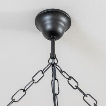 Brilagi - Подвесная люстра на цепи ROATA, 6xE14/40W/230V, диаметр 70 см, бук/орех