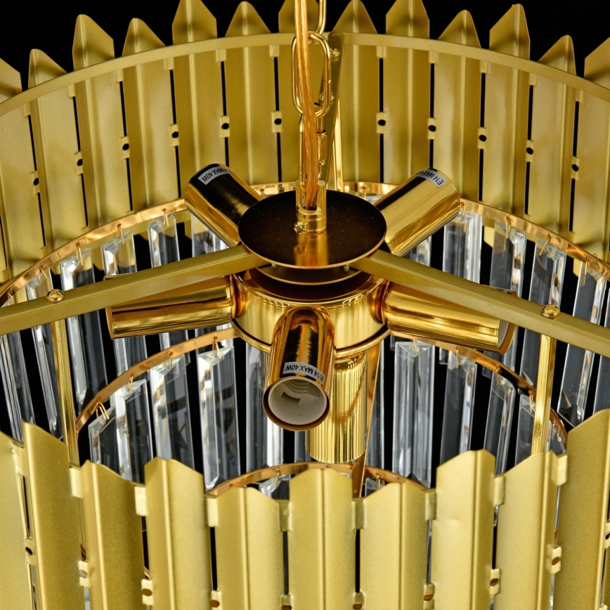 Brilagi - Подвесная люстра на цепочке CRISTAL 5xE14/40W/230V, диаметр 45 см