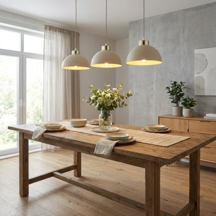 Brilagi - Подвесная люстра на тросе 3xE27/60W/230V бежевый/золотой