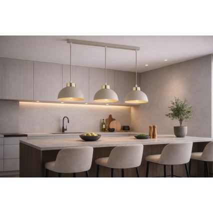 Brilagi - Подвесная люстра на тросе 3xE27/60W/230V бежевый/золотой