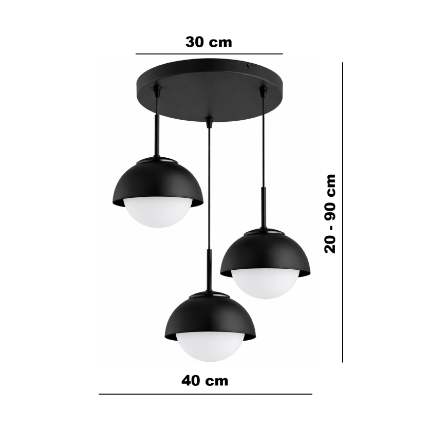 BRILAGI - Подвесная люстра на тросе COSMO 3xE27/60W/230V чёрная