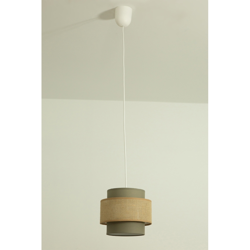 Brilagi - Подвесная люстра на тросе RESNA 1xE27/60W/230V Ø 20 см коричневый/бежевый