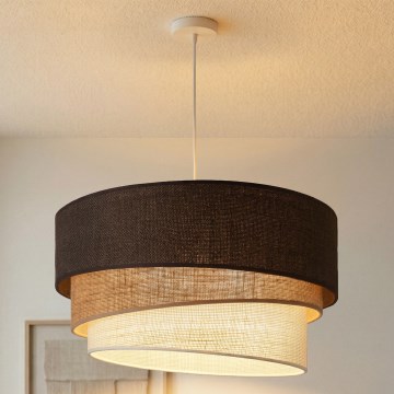 Brilagi - Подвесная люстра на тросе TRIO, 3xE27/60W/230V, диаметр 60 см, коричневый/бежевый/белый