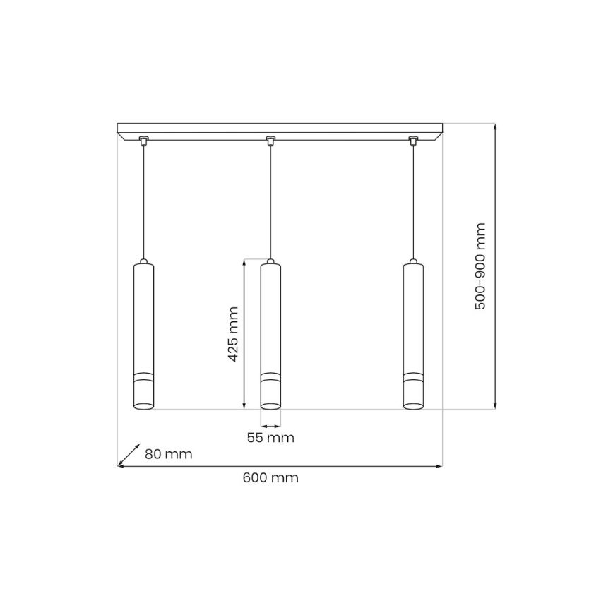 Brilagi - Подвесная люстра POKER 3xGU10/25W/230V бежевая/золотая