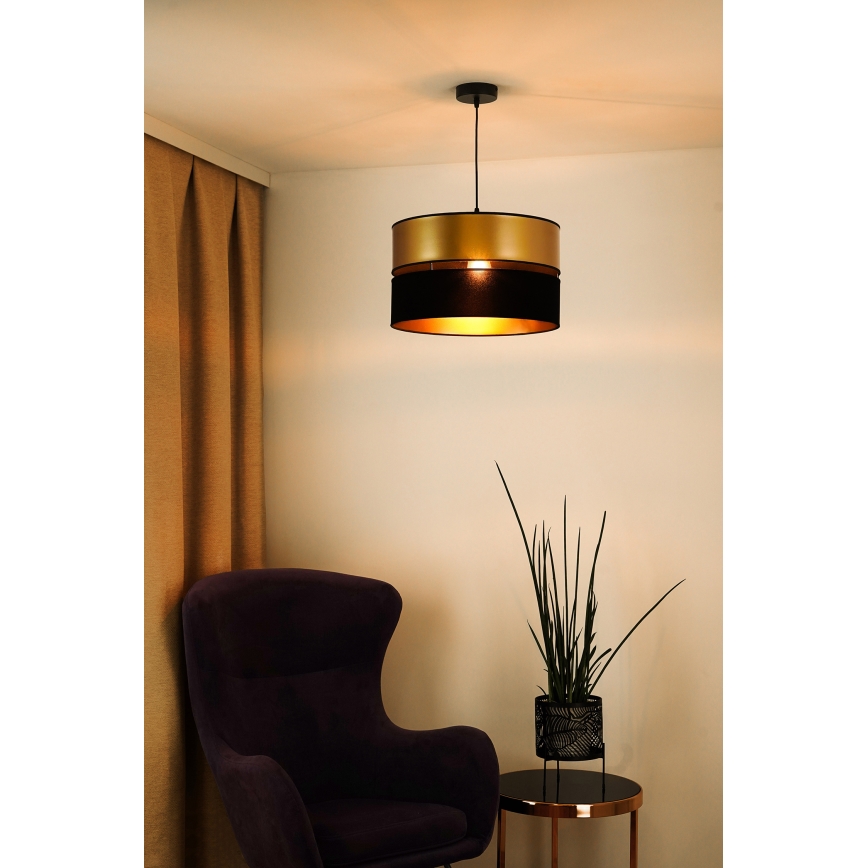 Brilagi - Подвесная люстра ROYAL 1xE27/15W/230V диаметр 40 см черный/золотистый