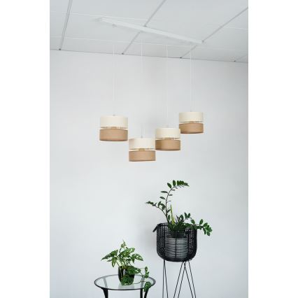 Brilagi - Подвесная люстра ROYAL YUTE 4xE27/15W/230V бежевый/кремовый/белый