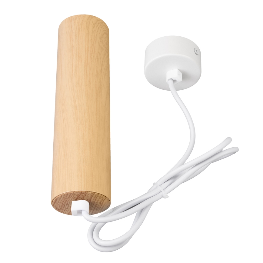 Brilagi - Подвесная люстра SELE 1xGU10/30W/230V белый/дубовый декор