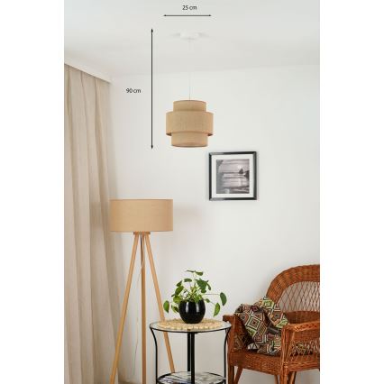 Brilagi - Подвесная люстра SPACE YUTE 1xE27/15W/230V диаметр 25 см бежевый/белый
