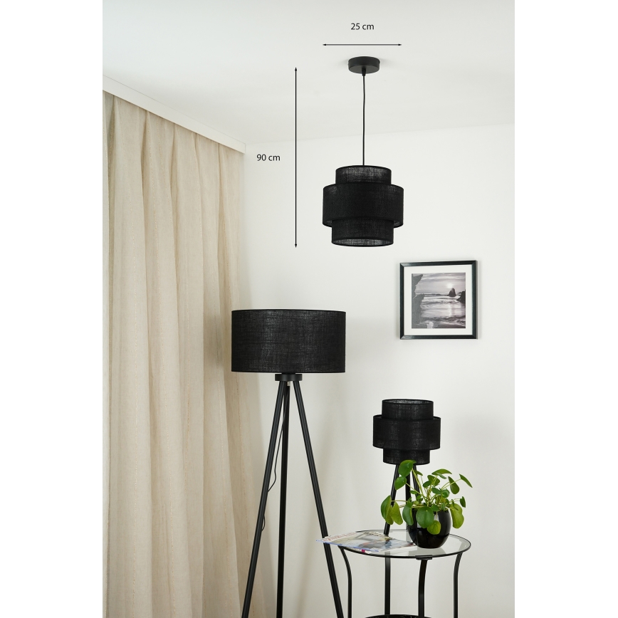 Brilagi - Подвесная люстра SPACE YUTE 1xE27/15W/230V диаметр 25 см черный