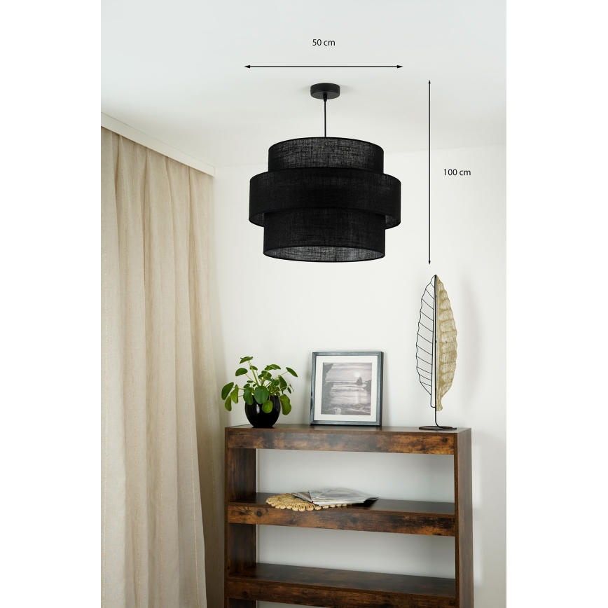 Brilagi - Подвесная люстра SPACE YUTE 1xE27/15W/230V диаметр 50 см черный