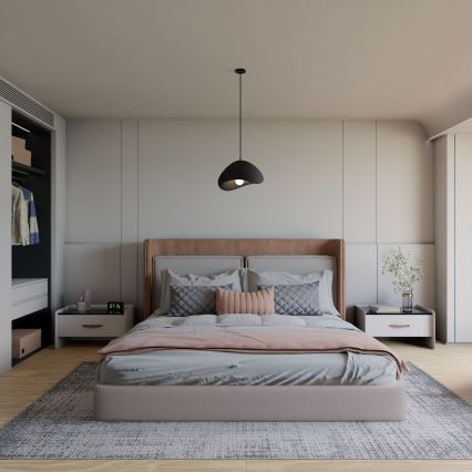 Brilagi - Подвесная люстра WABI SABI на тросе 1xE27/40W/230V, черная