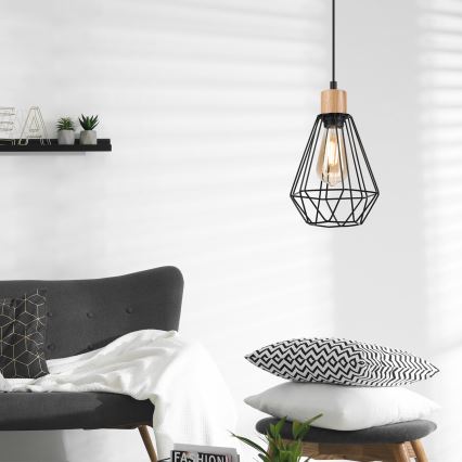 Brilagi - Подвесная люстра WOODY BASKET 1xE27/60W/230V дуб