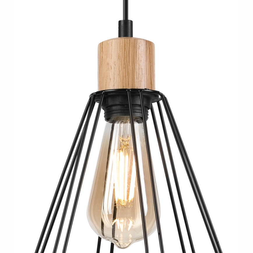Brilagi - Подвесная люстра WOODY BASKET 1xE27/60W/230V дуб