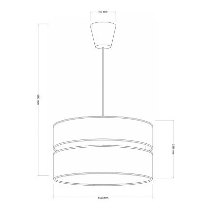 Brilagi - Подвесной светильник на проводе DUO-DUO 1xE27/60W/230V диаметр 40 см кремовый/золотой