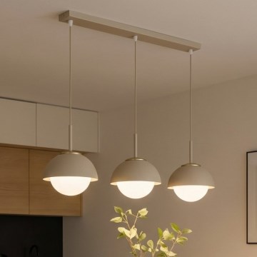 Brilagi - Подвесной светильник на тросе 3xE27/60W/230V бежевый/золотой