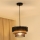 Brilagi - Подвесной светильник на тросе DAKOTA LUNETA 1xE27/15W/230V диам. 25 см черный/ротанг
