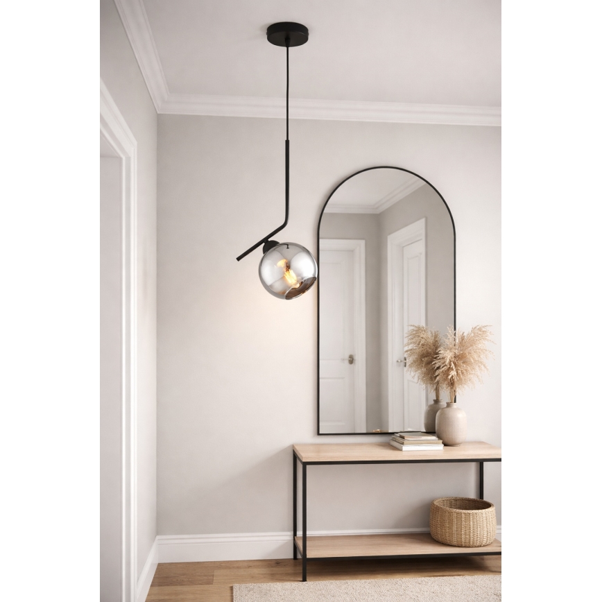 Brilagi - Подвесной светильник на тросе DIOR 1xE27/60W/230V черный/дымчато-серый