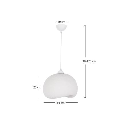 Brilagi - Подвесной светильник на тросе WABI SABI 1xE27/40W/230V Ø 34 см белый