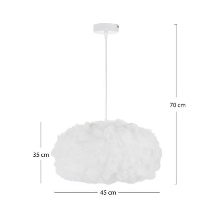 Brilagi - Подвесной светильник SOLEAIR на шнуре, 1xE27/60W/230V, диаметр 45 см, белый