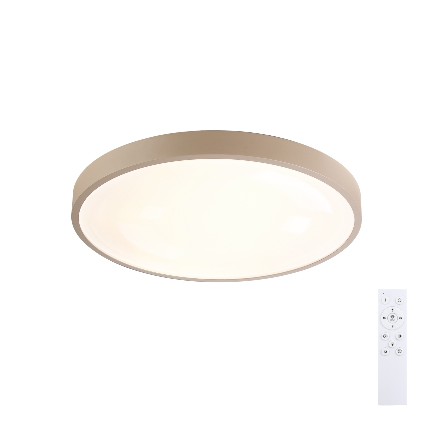 Brilagi - світлодіодний стельовий світильник GLASS POOL DOUBLE LED/48W/230V 3000-6000K 40 cm бежевий з регулюванням яскравості + пульт дистанційного керування