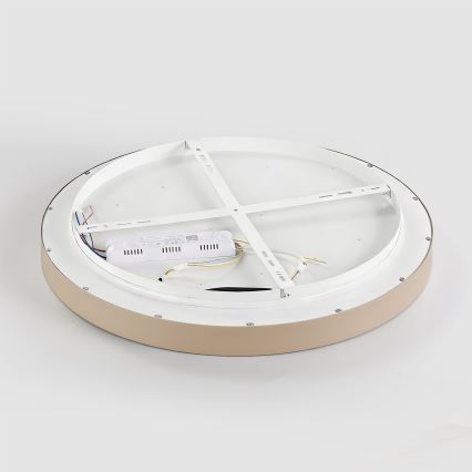 Brilagi - світлодіодний стельовий світильник GLASS POOL DOUBLE LED/48W/230V 3000-6000K 40 cm бежевий з регулюванням яскравості + пульт дистанційного керування