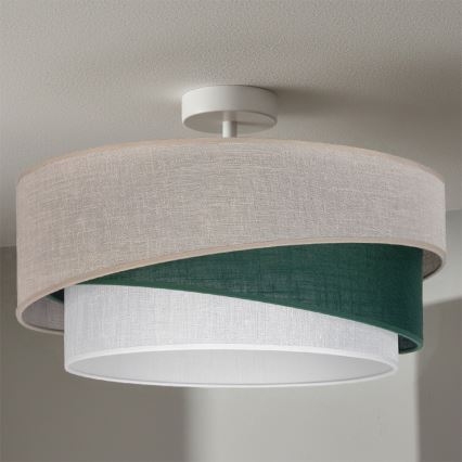Brilagi - Потолочная накладная люстра ARROW 1xE27/60W/230V диам. 45 см бежевый/зелёный/белый