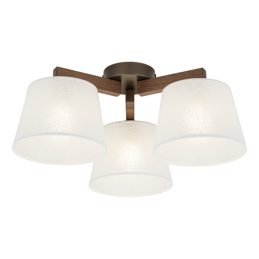 Brilagi - Потолочная накладная люстра LATTE 3xE27/15W/230V сосна/белый