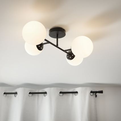 Brilagi - Потолочная накладная люстра MALONY 4xE14/20W/230V черная