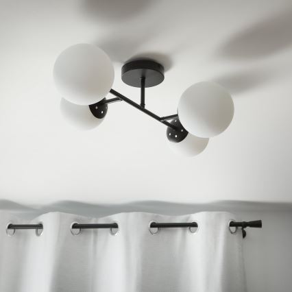 Brilagi - Потолочная накладная люстра MALONY 4xE14/20W/230V черная
