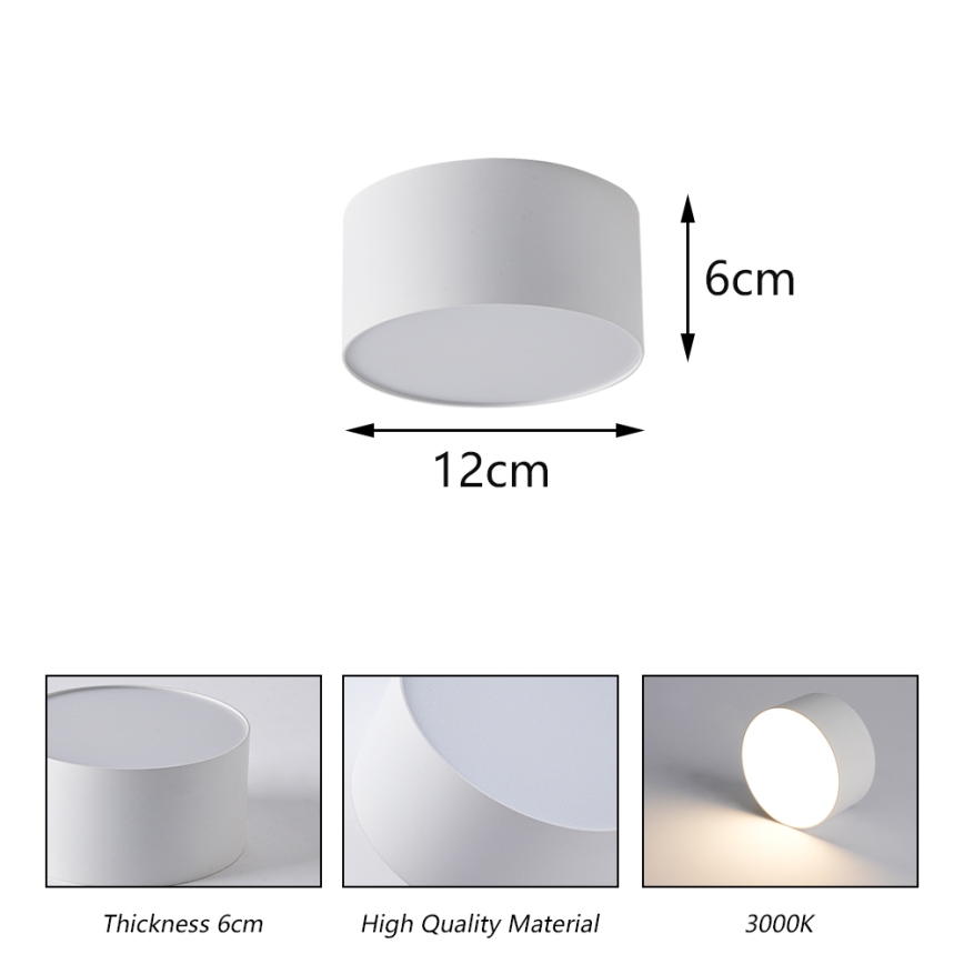 Brilagi - потолочный LED-светильник для ванной комнаты FORIS LED/14W/230V, диаметр 12 см, белый, IP44