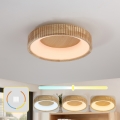 Brilagi - потолочный LED-светильник FALCON WOOD MODERN, 30W, 230V, 3000/4000/6000K, диаметр 45 см, отделка под дерево