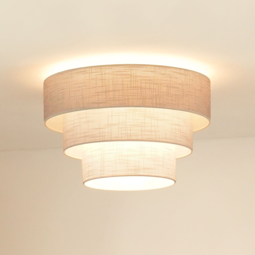 Brilagi - Потолочный светильник ALASKA LUNETA 1xE27/15W/230V диаметр 45 см серый/кремовый