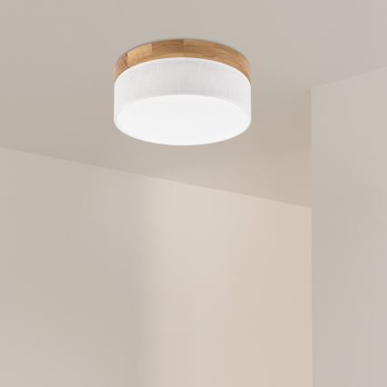 Brilagi - потолочный светильник BELLADONNA LED, 20 Вт/230 В, Ø 30 см, белый/дуб