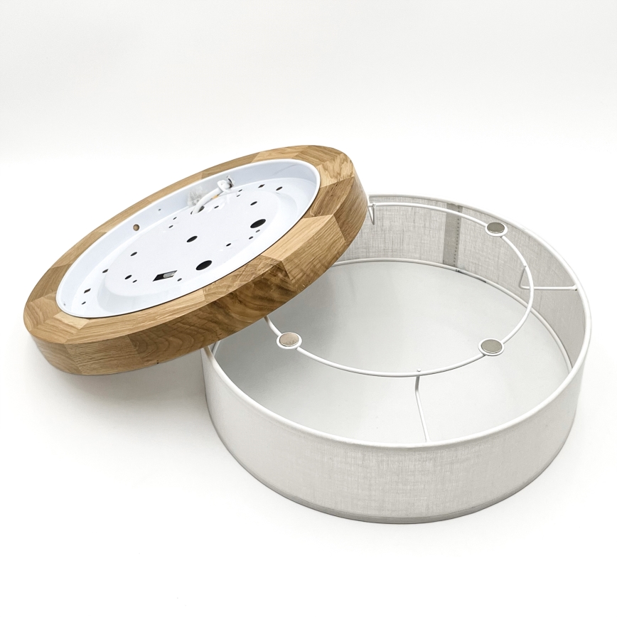 Brilagi - потолочный светильник BELLADONNA LED, 20 Вт/230 В, Ø 30 см, белый/дуб