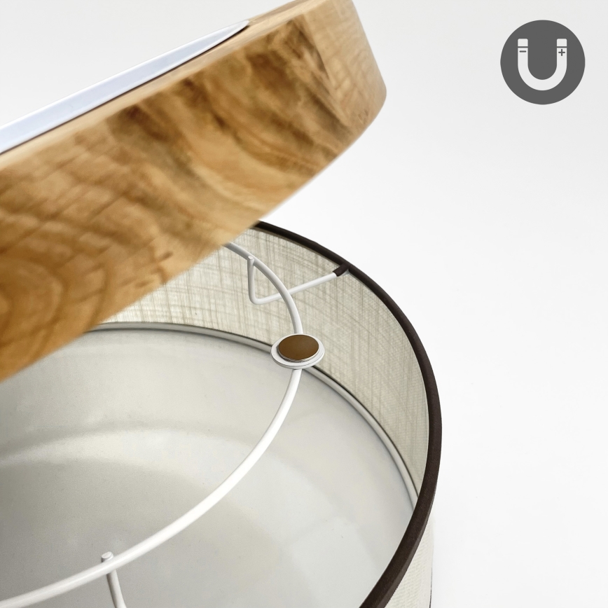 Brilagi - потолочный светильник BELLADONNA LED/20W/230V Ø 30 см кремовый/дуб