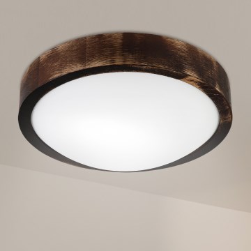 Brilagi - Потолочный светильник CARVALHO SLIM SMOKEY 1xE27/60W/230V в дубовом исполнении, диаметр 27,5 см