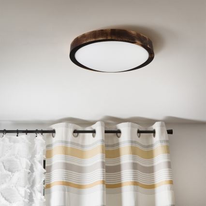 Brilagi - Потолочный светильник CARVALHO SLIM SMOKEY 1xE27/60W/230V в дубовом исполнении, диаметр 27,5 см