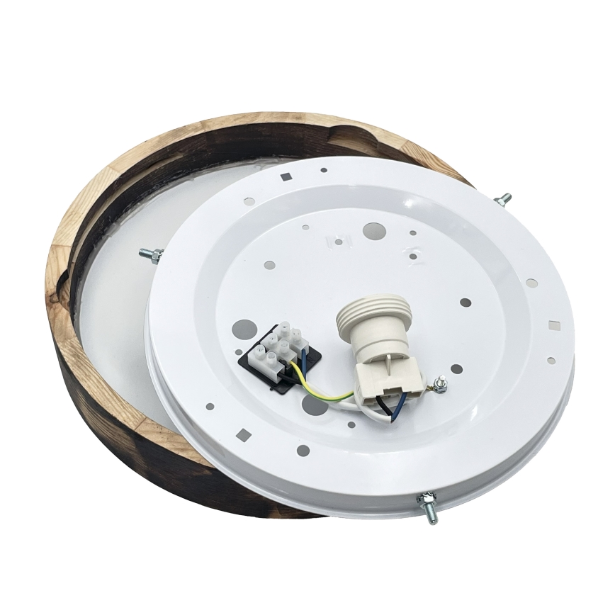 Brilagi - Потолочный светильник CARVALHO SLIM SMOKEY 1xE27/60W/230V в дубовом исполнении, диаметр 27,5 см