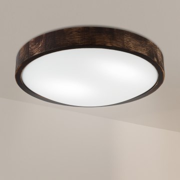 Brilagi - Потолочный светильник CARVALHO SLIM SMOKEY 2xE27/60W/230V дуб диам. 37,5 см