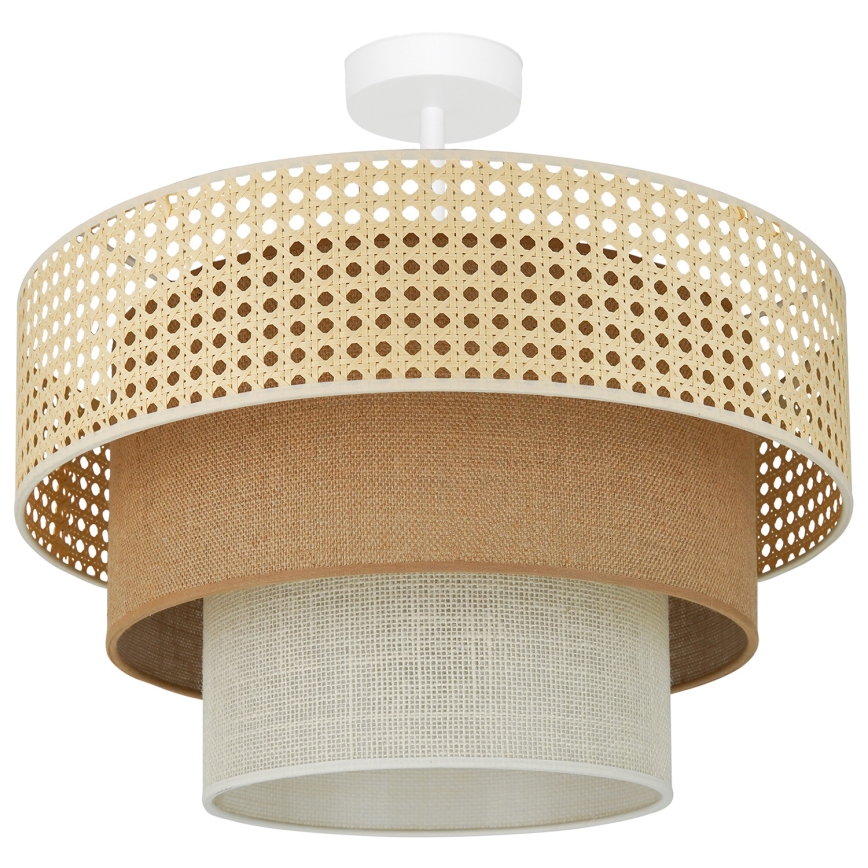 Brilagi - Потолочная люстра CEDAR LUNETA 1xE27/15W/230V диаметр 45 см ротанг/коричневый/кремовый