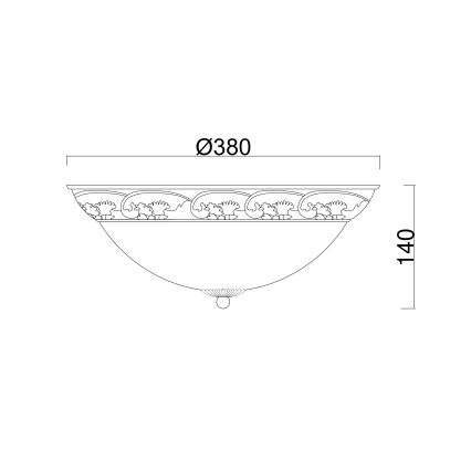 Brilagi - Потолочный светильник CLASSIC 3xE27/60W/230V латунь