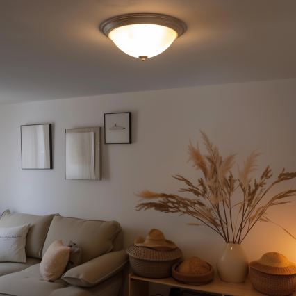 Brilagi - Потолочный светильник CLASSIC 3xE27/60W/230V кремовый/патина