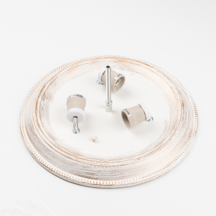 Brilagi - Потолочный светильник CLASSIC 3xE27/60W/230V кремовый/патина