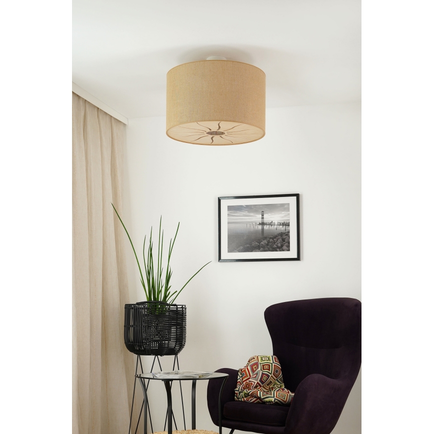 Brilagi - Потолочная люстра COUNTRY ROLLER 1xE27/15W/230V диам. 50 см бежевый
