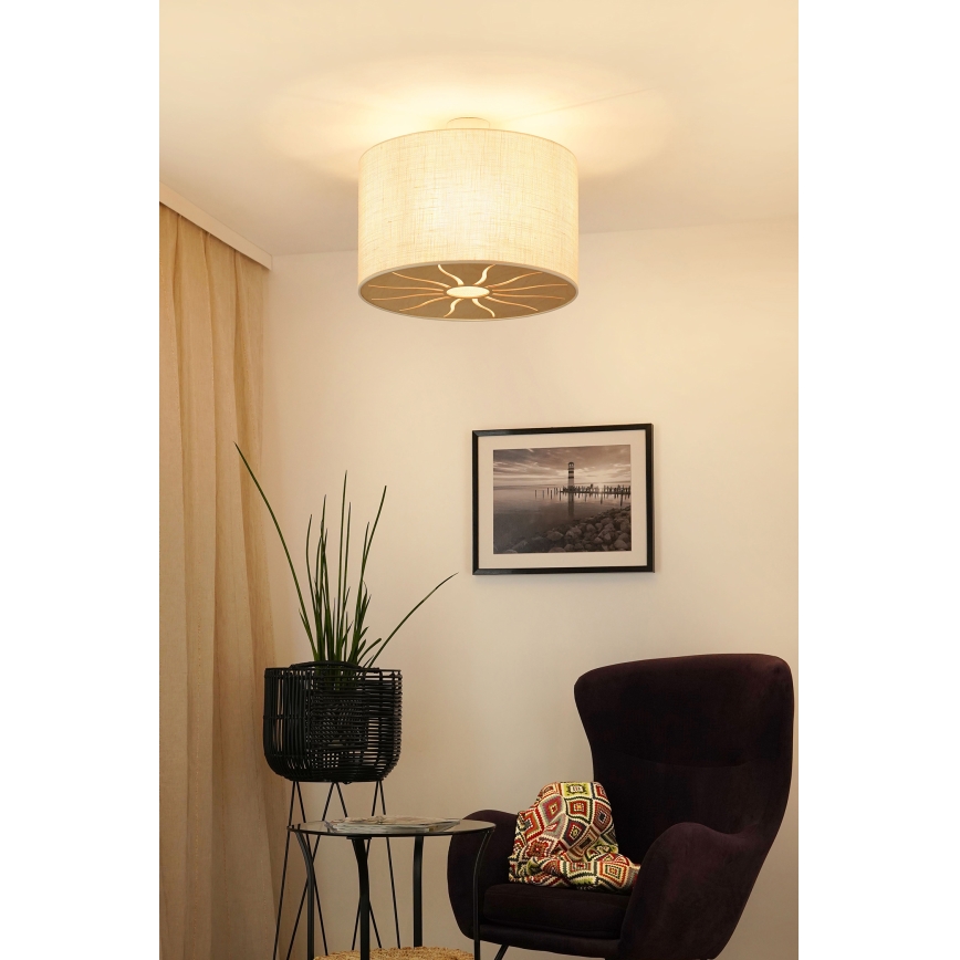 Brilagi - Потолочная люстра COUNTRY ROLLER 1xE27/15W/230V диам. 50 см кремовый