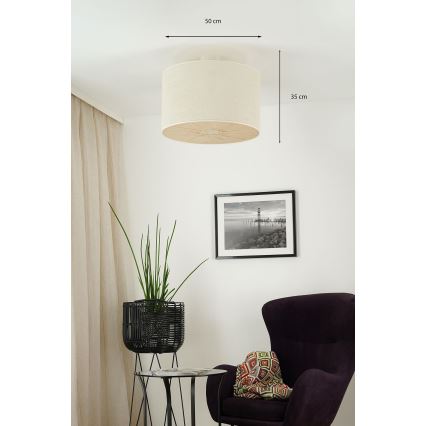 Brilagi - Потолочная люстра COUNTRY ROLLER 1xE27/15W/230V диам. 50 см кремовый