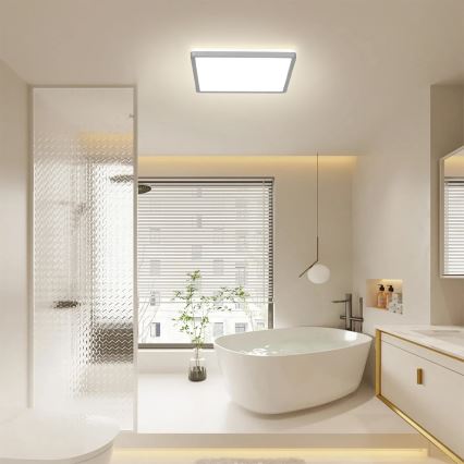 Brilagi - LED потолочный светильник для ванной ULTRA SLIM LED/24W/230V 42x42 см серебристый IP54