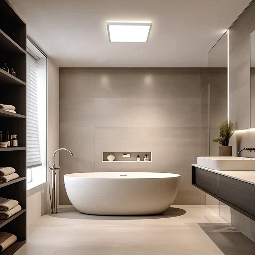 Brilagi - LED потолочный светильник для ванной ULTRA SLIM LED/24W/230V 42x42 см серебристый IP54