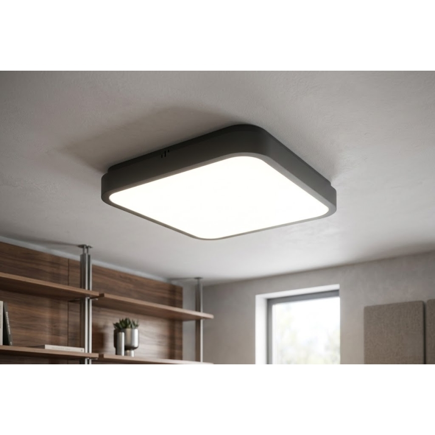 BRILAGI - светодиодный потолочный светильник для ванной ZENNA LED/36 Вт/230 В 41x41 см IP44 черный